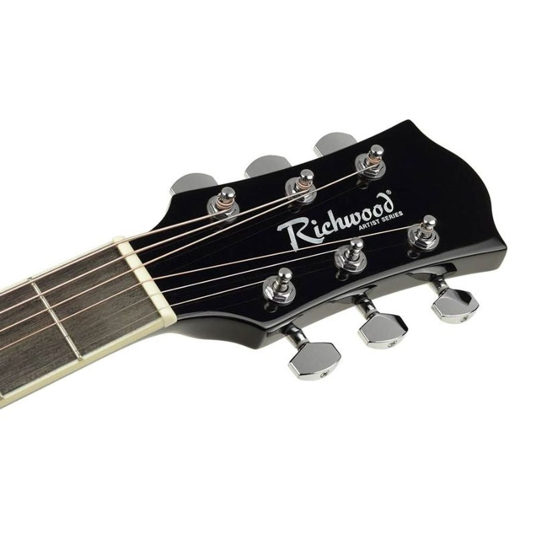 Richwood RD-12-BK zwarte akoestische western gitaar