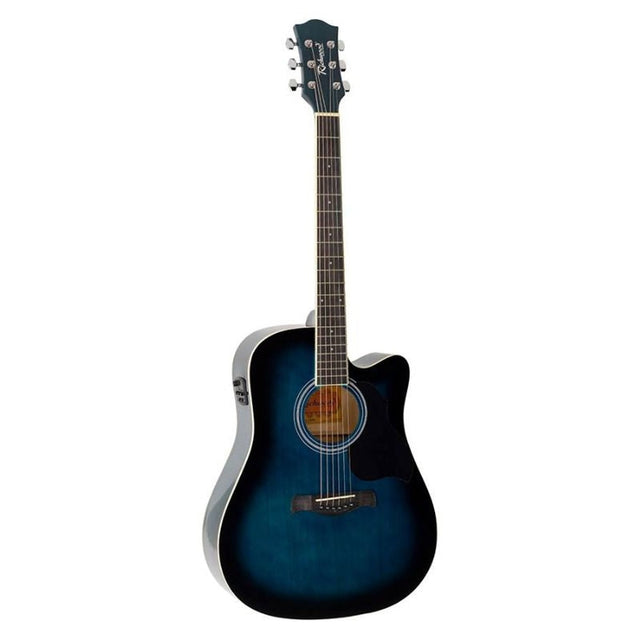 Richwood RD-12-CEBS blauwe sunburst semi akoestische western gitaar