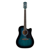 Richwood RD-12-CEBS blauwe sunburst semi akoestische western gitaar