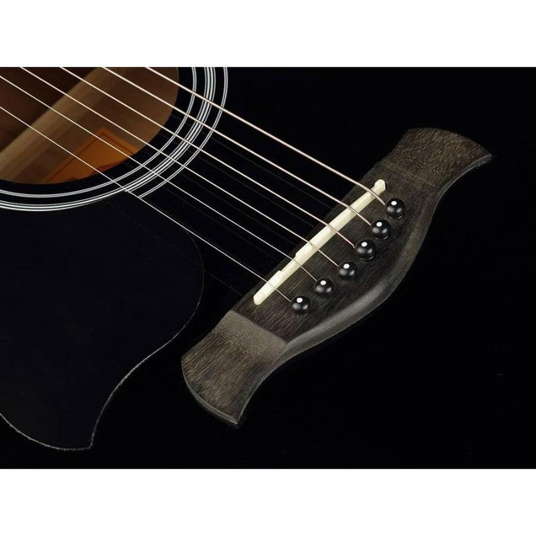 Richwood RD-12L-BK linkshandige zwarte akoestische western gitaar