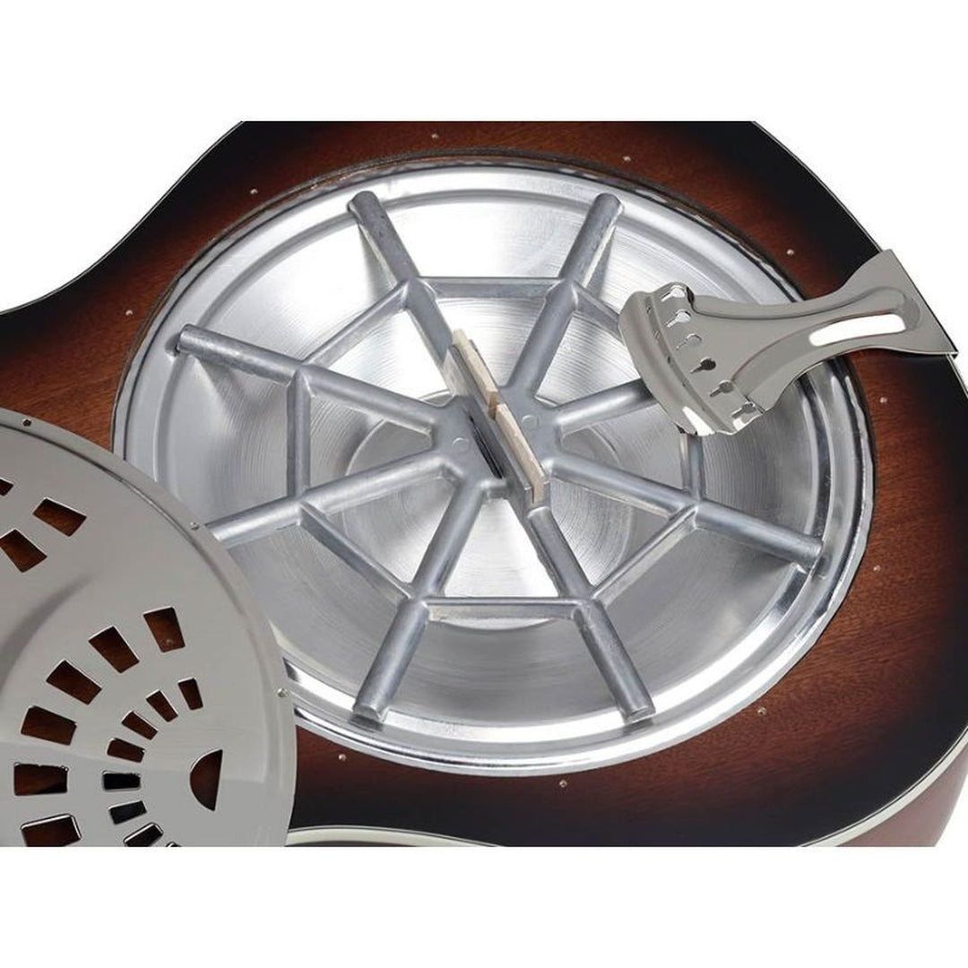 Royall spider 14 resonator gitaar bruin sunburst incl. tas