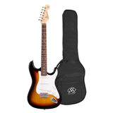 SX ED1/3TS elektrische gitaar – 3 single coil pickups, vintage tremolo, 3-Tone Sunburst + tas