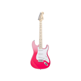 SX SEM1-PT roze elektrische gitaar ST-model