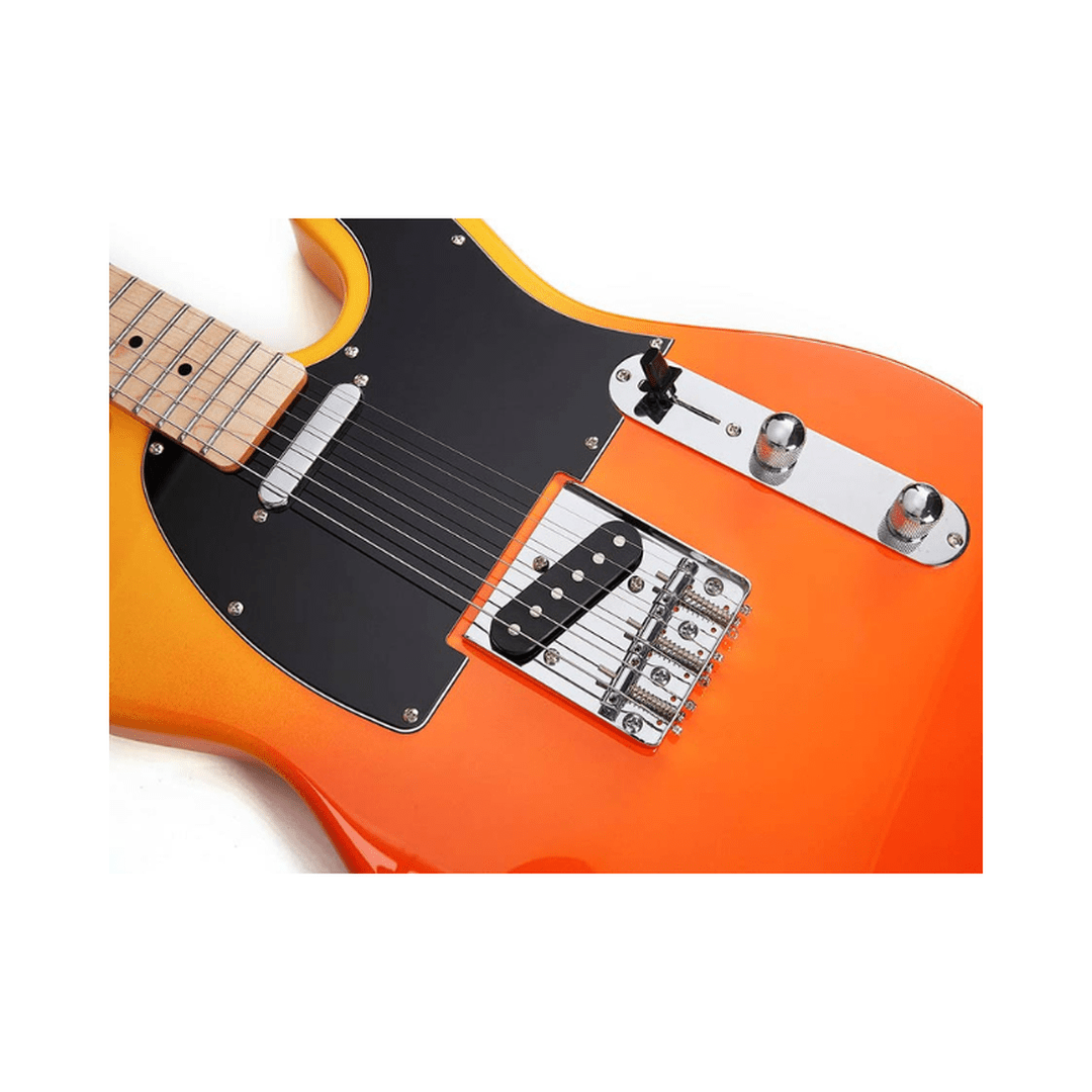 SX SEM2-BF gele/oranje elektrische gitaar T-model