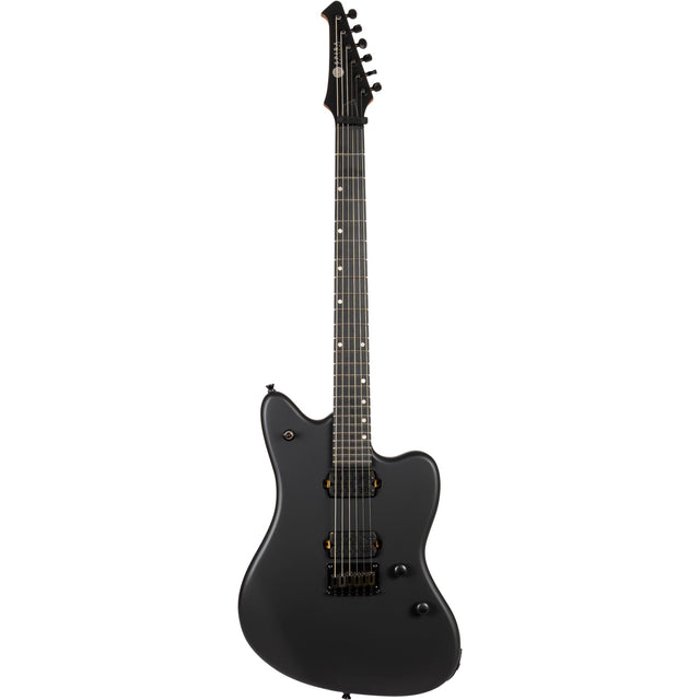 Spira J-400 MBK Offset Elektrische Gitaar HH Villain Humbuckers Roasted Poplar Ebony Tech Satin