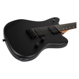 Spira J-400 MBK Offset Elektrische Gitaar HH Villain Humbuckers Roasted Poplar Ebony Tech Satin
