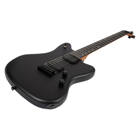 Spira J-400 MBK Offset Elektrische Gitaar HH Villain Humbuckers Roasted Poplar Ebony Tech Satin
