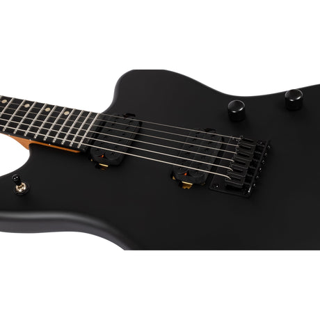 Spira J-400 MBK Offset Elektrische Gitaar HH Villain Humbuckers Roasted Poplar Ebony Tech Satin
