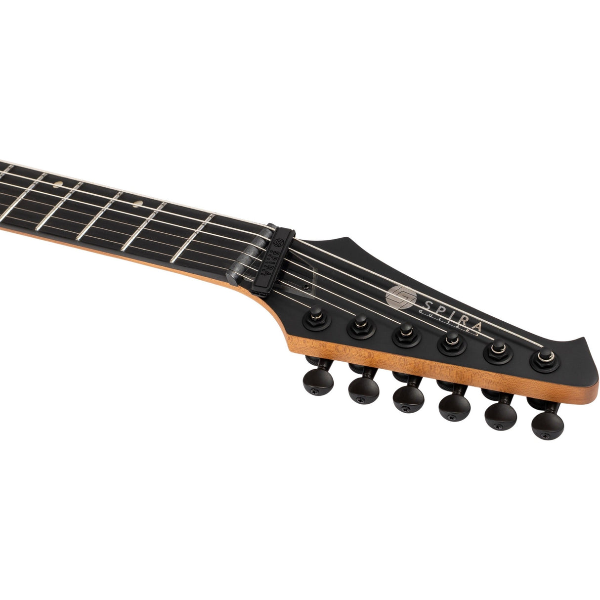 Spira J-400 MBK Offset Elektrische Gitaar HH Villain Humbuckers Roasted Poplar Ebony Tech Satin