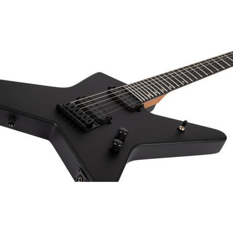 Spira SR-400 MBK Star-Style Elektrische Gitaar HH Villain Humbuckers Roasted Poplar Ebony Tech Satin Black