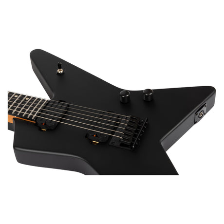 Spira SR-400 MBK Star-Style Elektrische Gitaar HH Villain Humbuckers Roasted Poplar Ebony Tech Satin Black