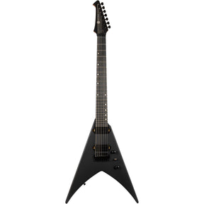 Spira V-407 MBK V-Style 7-Snarige Elektrische Gitaar HH Villain Humbuckers Roasted Poplar Satin Black