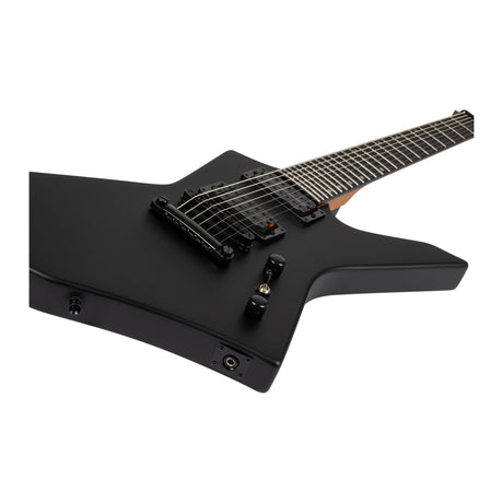 Spira X-407 MBK Offset 7-Snarige Elektrische Gitaar HH Villain Humbuckers Roasted Poplar Satin Black