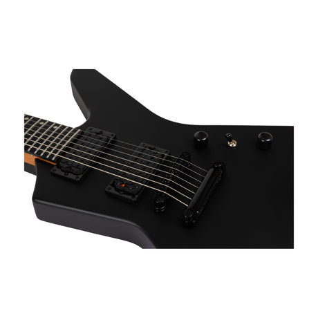 Spira X-407 MBK Offset 7-Snarige Elektrische Gitaar HH Villain Humbuckers Roasted Poplar Satin Black