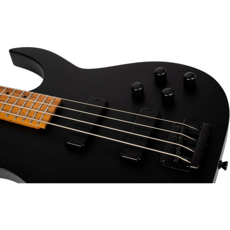 Spira B-400 MBK 4-String Elektrische Bas Actieve Villain Soapbar Pickups Roasted Poplar Satin Black