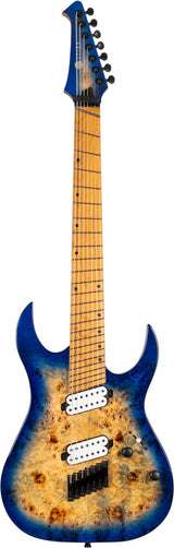 Spira S-457 TBL Multiscale 7-snarige Gitaar - Blue Green Burst