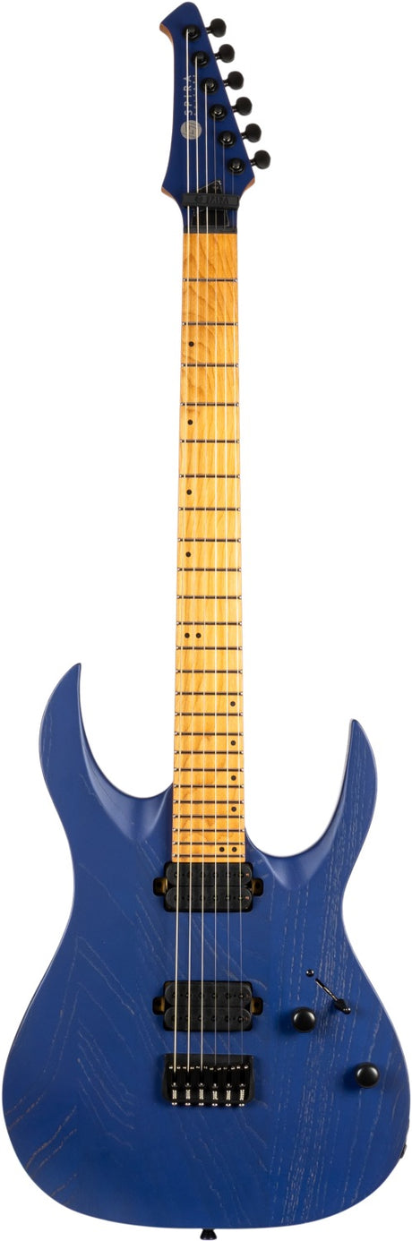 Spira S-600 ABL Elektrische Gitaar Swamp Ash Blue met Stainless Steel Frets