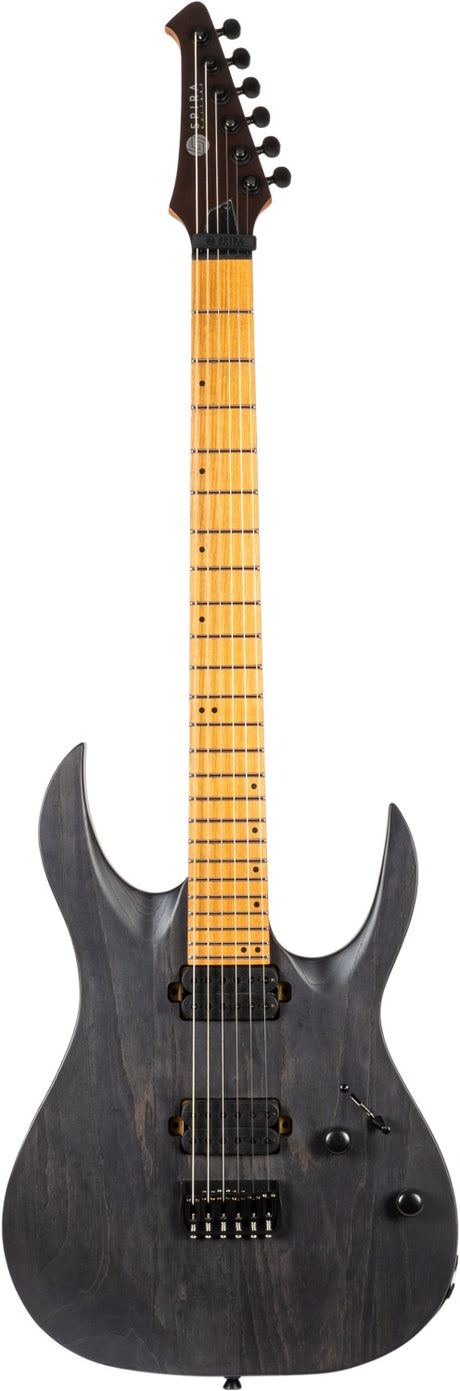 Spira S-600 AGY Elektrische Gitaar Swamp Ash Dark Grey met Stainless Steel Frets