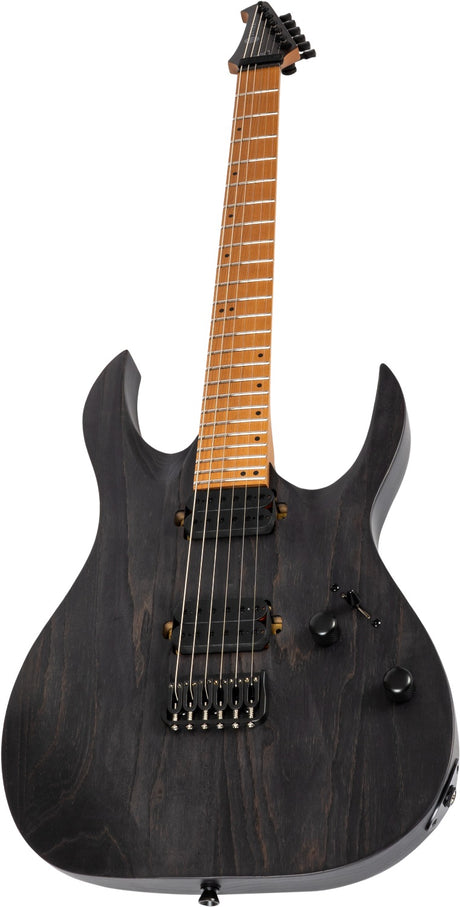 Spira S-600 AGY Elektrische Gitaar Swamp Ash Dark Grey met Stainless Steel Frets