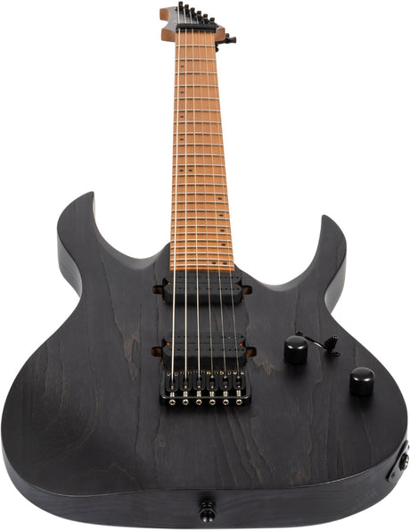Spira S-600 AGY Elektrische Gitaar Swamp Ash Dark Grey met Stainless Steel Frets
