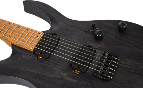 Spira S-600 AGY Elektrische Gitaar Swamp Ash Dark Grey met Stainless Steel Frets