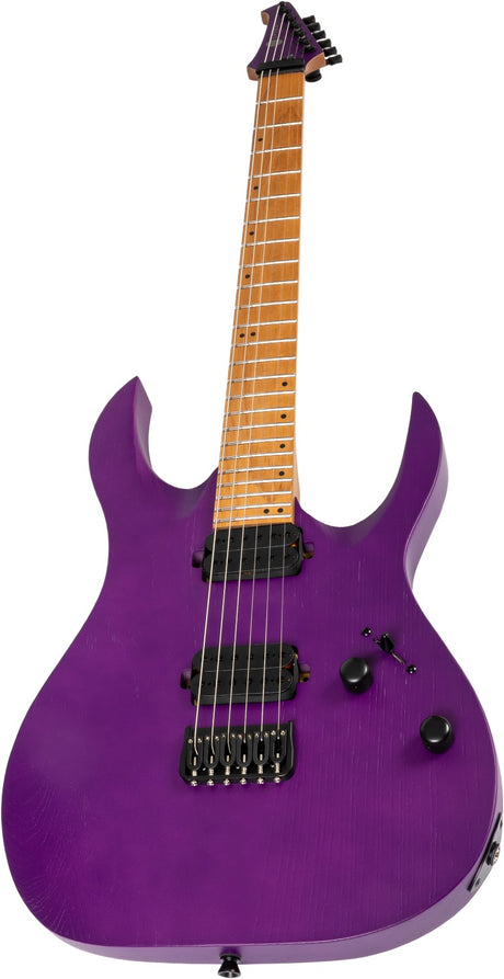 Spira S-600 APP Elektrische Gitaar Swamp Ash Purple met Stainless Steel Frets