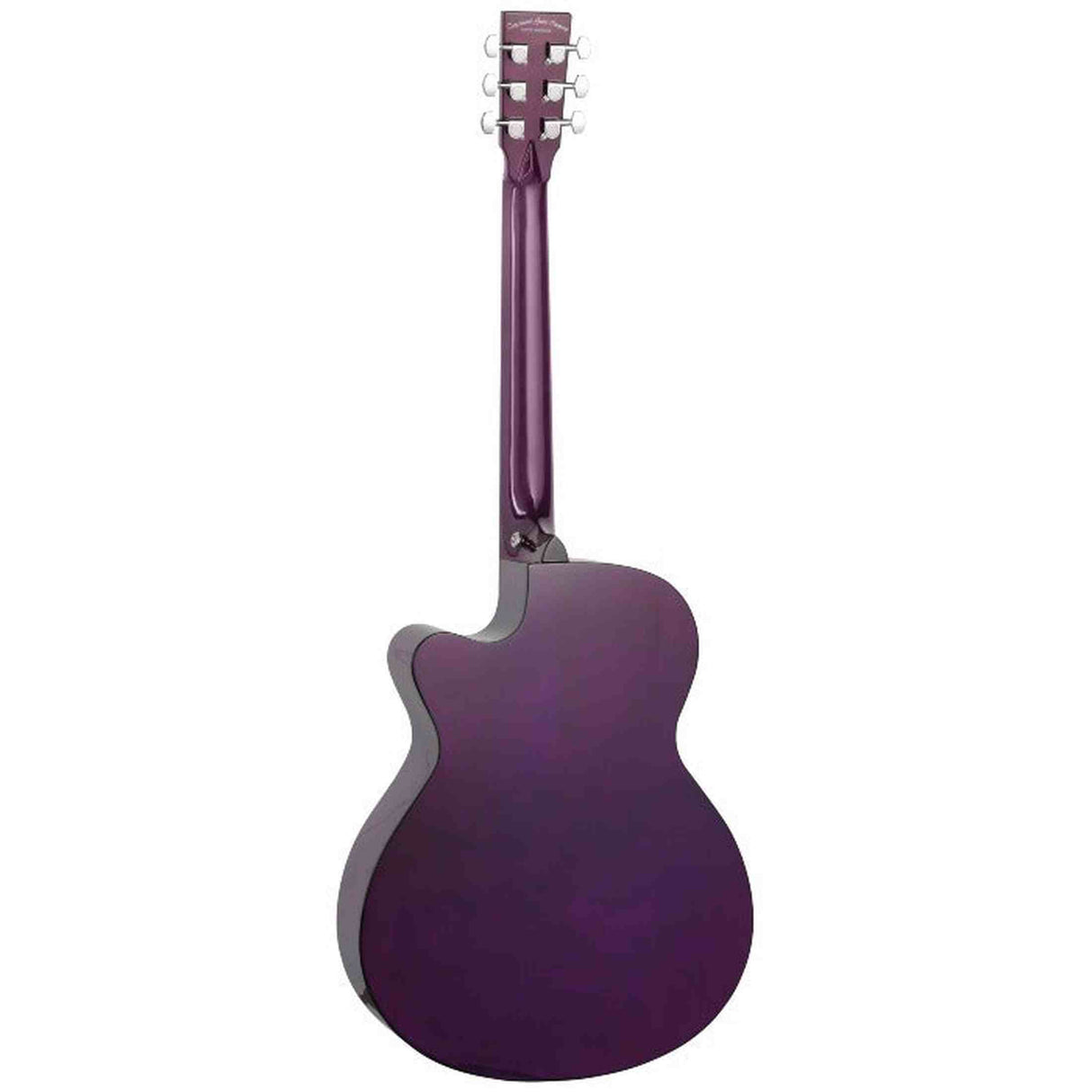 Tanglewood Azure TA4CEHPU Super Folk Cutaway Elektro-Akoestische Gitaar Quilted Ash Purple Gloss