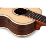 TOM 680 ME Concert Ukelele met Massief Sparren Bovenblad en Pickup Inclusief Luxe Hoes