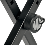 QUIKLOK BX8 Keyboard Kruk – Verstelbaar 480-580 mm, Kunstleer, 112 kg draagvermogen