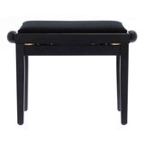 QUIKLOK PB010BKS Piano Bank – Verstelbaar 480-570 mm, Fluwelen Zitting, Mat Zwart