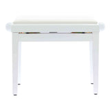 QUIKLOK PB100WHL Piano Bank – Verstelbaar 480-570 mm, Kunstleren Zitting, Hoogglans Wit