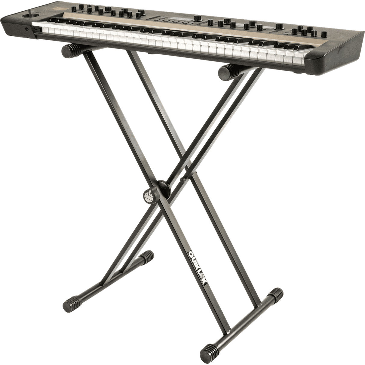 QUIKLOK T20BK Dubbele X Keyboardstandaard – Zwart, Staal, Verstelbaar, max. 81 kg