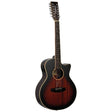 Tanglewood Winterleaf TW6-12 CE AVB 12-Snarige Dreadnought Cutaway Elektro-Akoestische Gitaar Mahogany Autumn Vintage Burst