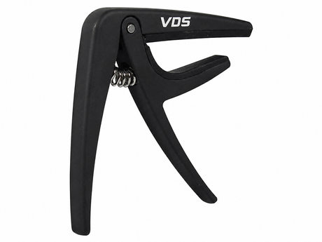 VDS GTC-85 zwarte capo met veer voor akoestische en elektrische gitaar