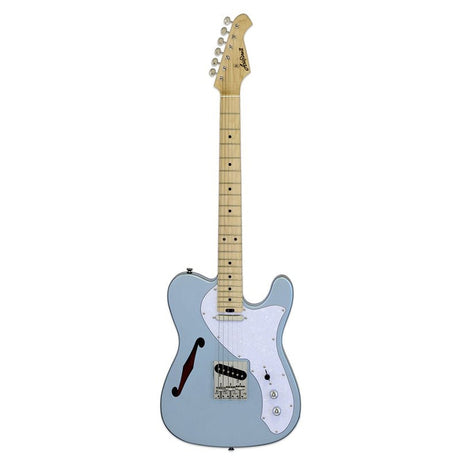 Aria TEG-TL MIB Modern Classics Metallic Blauwe Telecaster Hollowbody elektrische gitaar