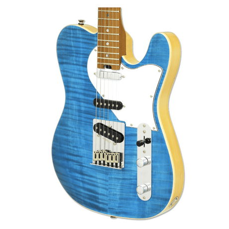 Aria 615-MK2 Hot Rod Collection Nashville TQBL Turquoise Blauwe elektrische gitaar