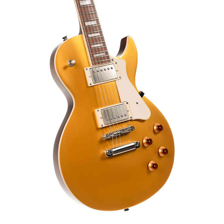 Cort CR200 GT2 Elektrische Gitaar Single Cut Mahonie Gold Top met ClassicRocker Humbuckers
