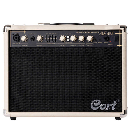 Cort AF30 30W Akoestische Gitaarversterker met 8 inch Speaker, Tweeter en DSP Effecten