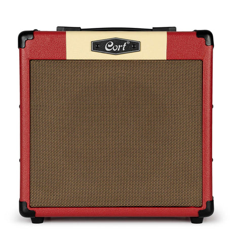 Cort CM15RDR 15W Gitaarversterker met 8 inch Speaker, Reverb en 2 Kanalen Dark Red