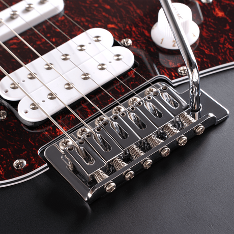 Cort G110 OPBK Elektrische Gitaar HSS Populier Open Pore Black met Tremolo