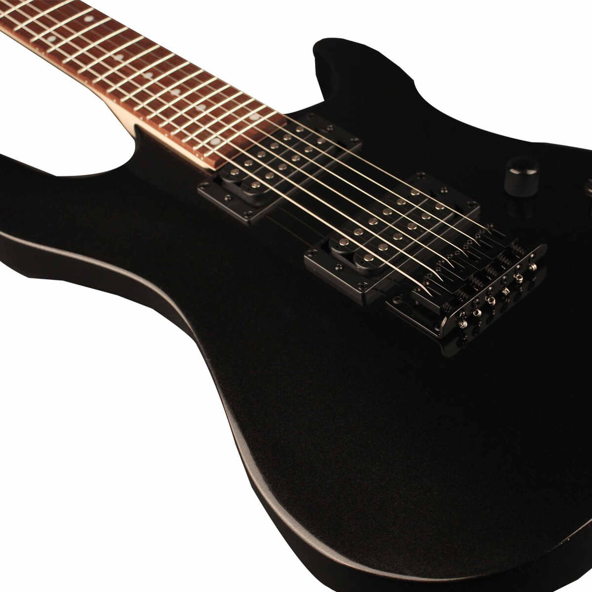 Cort KX100 Black Metallic Elektrische Gitaar HH Nyatoh met Hardtail Brug