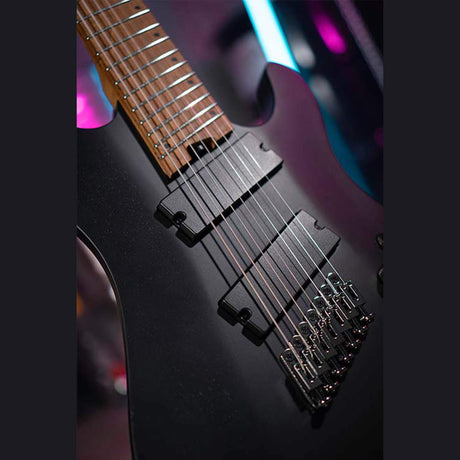 Cort KX307 Multi Scale OPBK 7-Snarige Elektrische Gitaar Mahonie Roasted Maple Open Pore Black