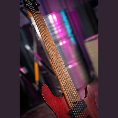 Cort KX307 Multi Scale OPBK 7-Snarige Elektrische Gitaar Mahonie Roasted Maple Open Pore Black