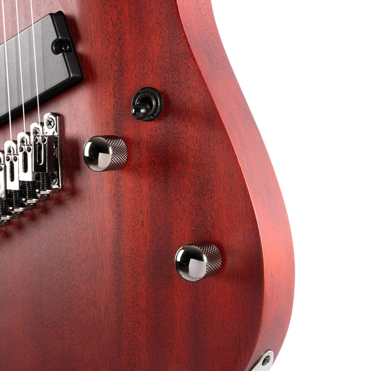 Cort KX307 Multi Scale OPM 7-Snarige Elektrische Gitaar Mahonie Roasted Maple Open Pore Mahogany