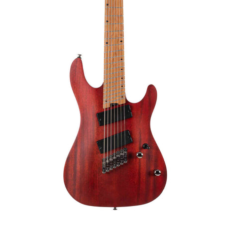 Cort KX307 Multi Scale OPM 7-Snarige Elektrische Gitaar Mahonie Roasted Maple Open Pore Mahogany