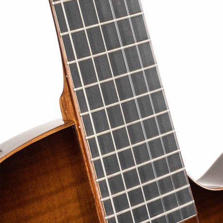 Cort Sunset Nylectric DLX TSB Nylon Elektrische Gitaar Solid Sitka Spruce met Flamed Maple Tobacco Sunburst
