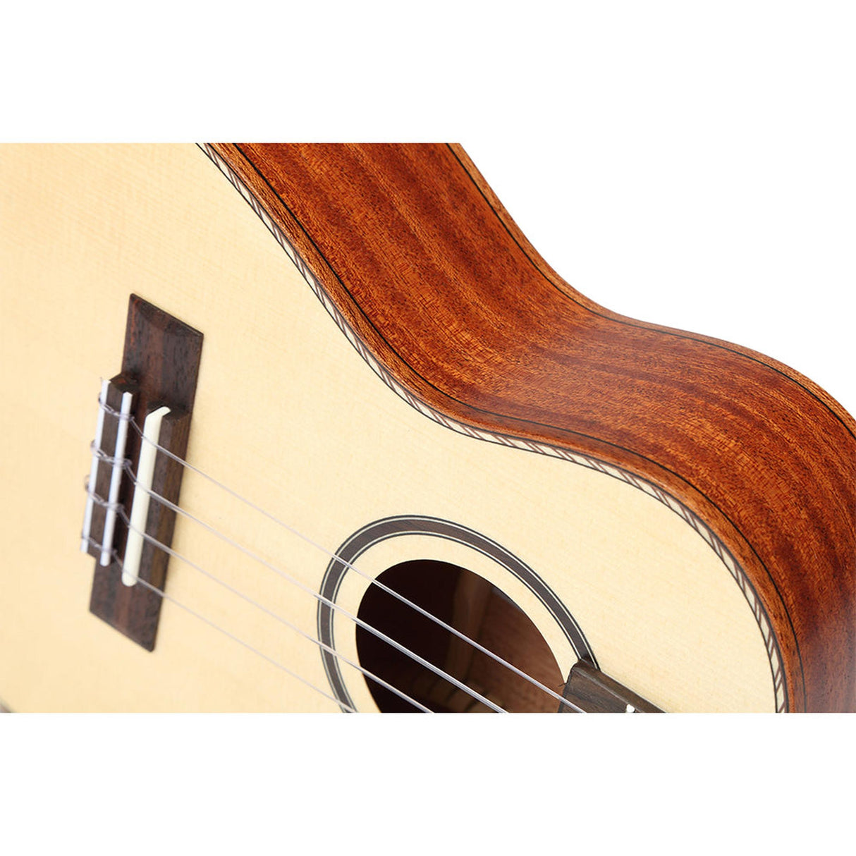 TOM 280 Tenor-Ukulele, massive Fichte mit Mahagoni- und Walnuss-Finish