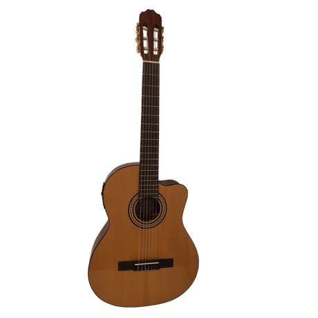 Gomez 002CE naturel Semi akoestische klassieke gitaar