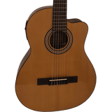 Gomez 002CE naturel Semi akoestische klassieke gitaar