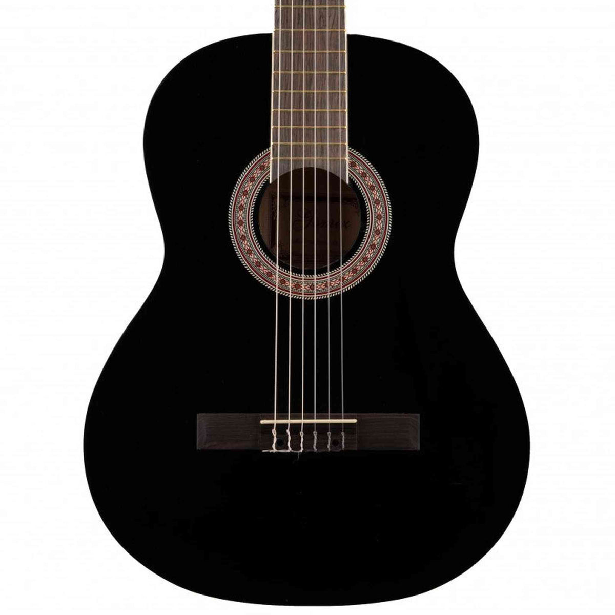 Gomez 036 Klassieke Gitaar 3/4 Black Hoogglans met Tas, Stemapparaat en Standaard